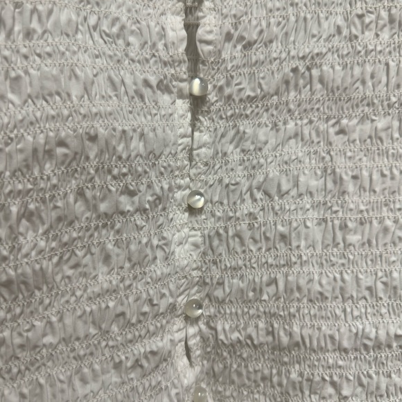 GANNI White Cotton Poplin Smock Blouse Size EU 42 (equivalent US 10) - Picture 5 of 6